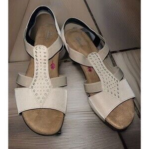 Ros Hommerson 9.5M Miriam Women's Casual Sandal Leather/Lycra Elastic
